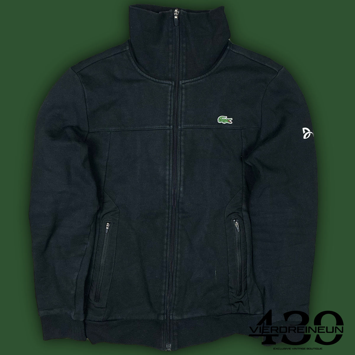 black Lacoste trackjacket {XS}