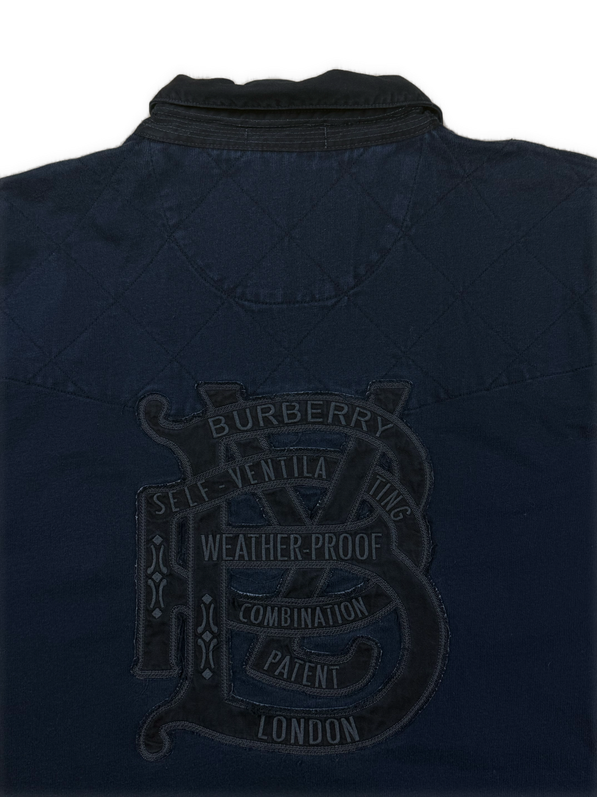 vintage navyblue Burberry polo long {XL}