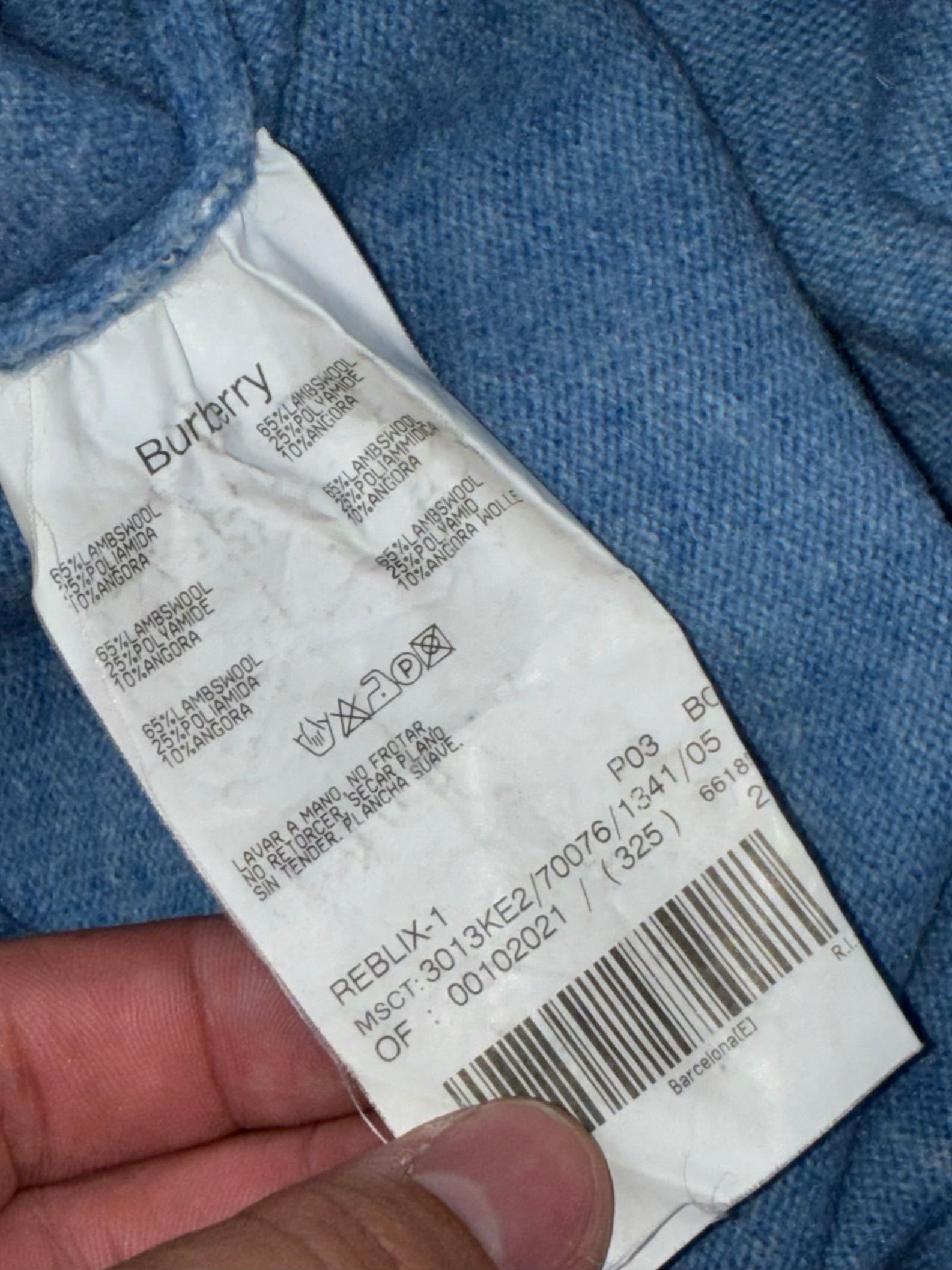 vintage babyblue Burberry knittedsweater {M}