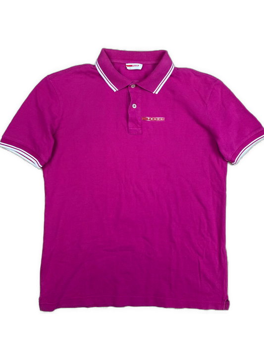 vintage pink Prada polo {M}