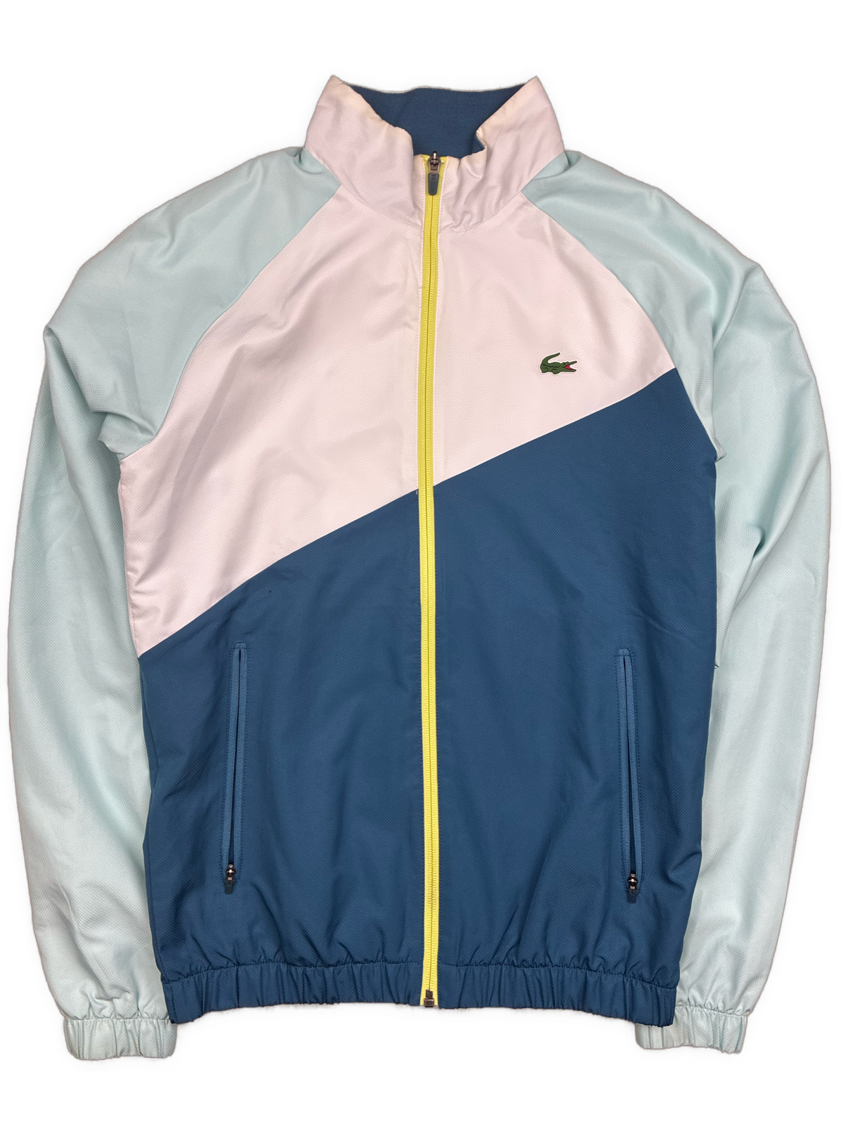 white Lacoste windbreaker {S}
