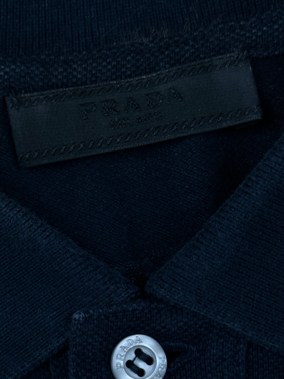 navyblue Prada polo {S}