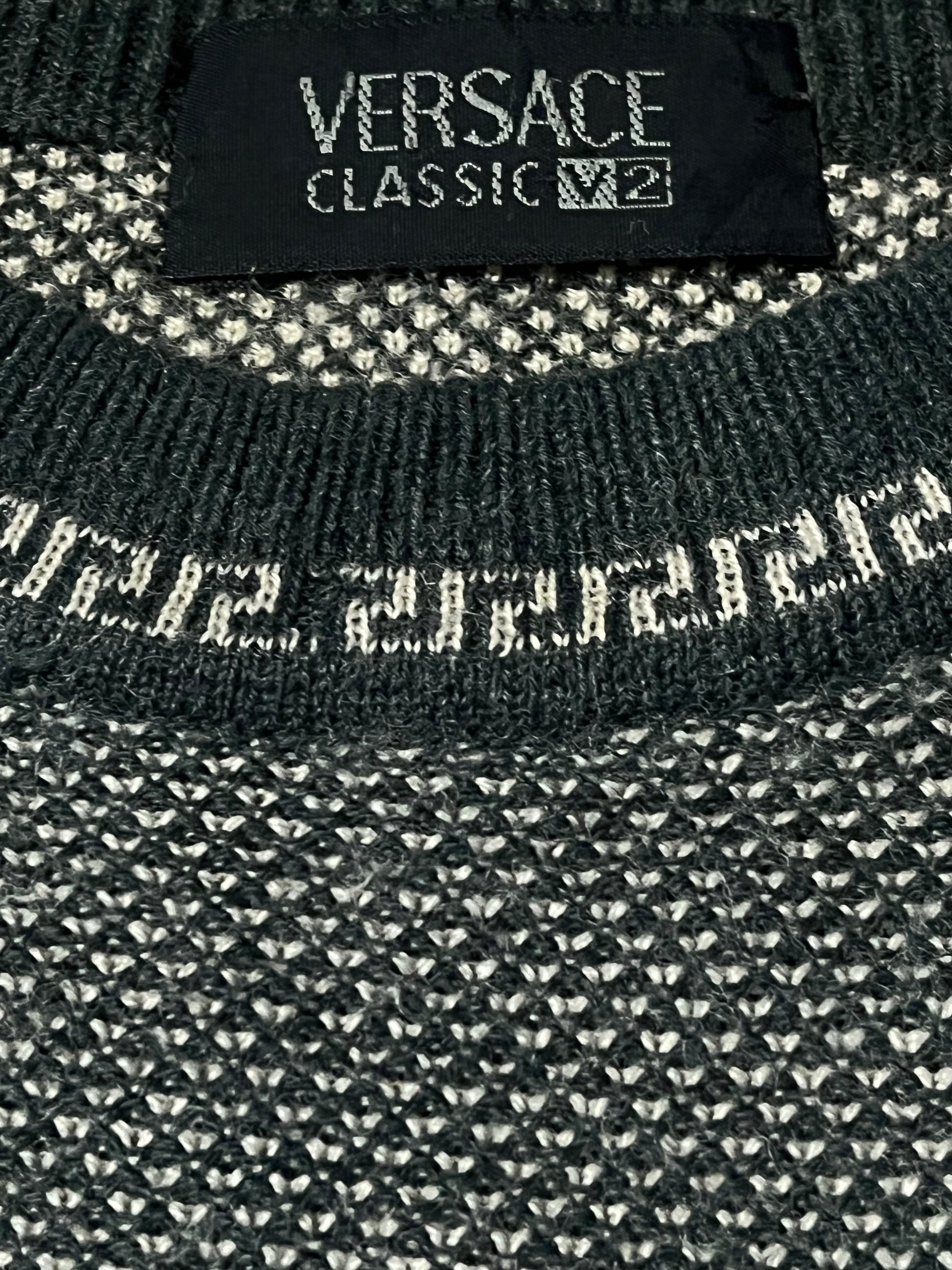 vintage Versace knittedsweater {M-L}