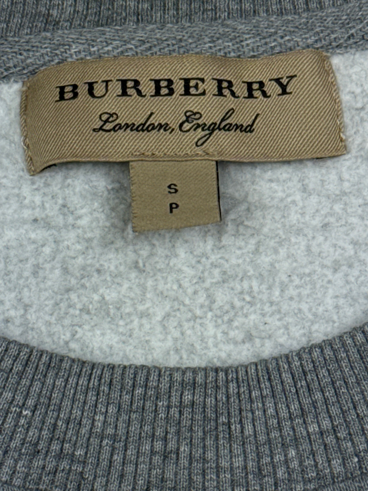 grey Burberry sweater
