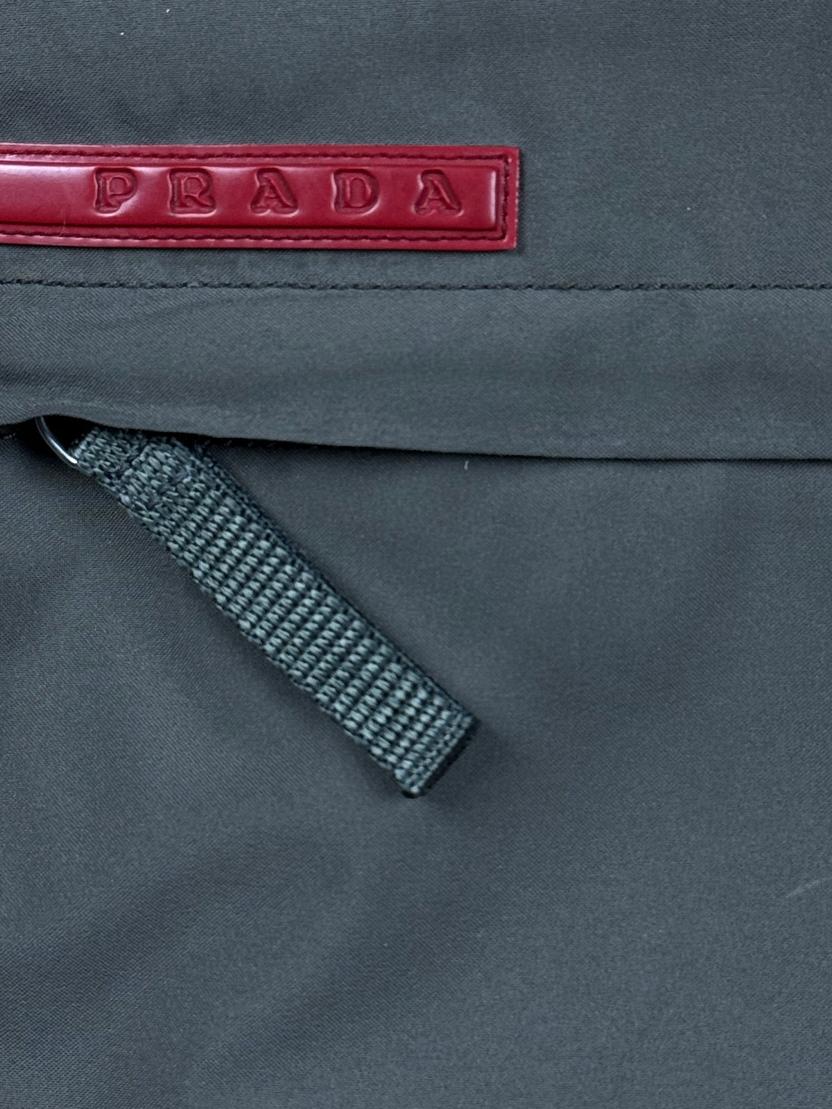 vintage grey Prada slingbag