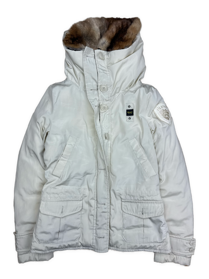 vintage Blauer winterjacket (real fur) {S}