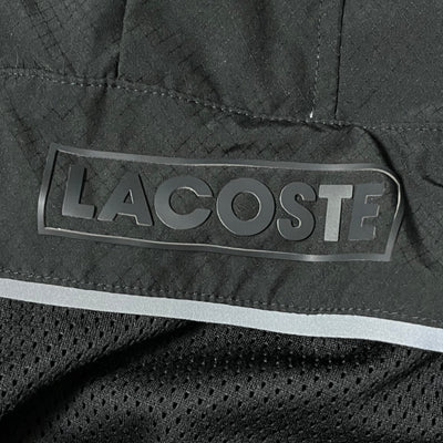 black Lacoste halfzip windbreaker {S}