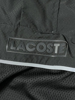 black Lacoste halfzip windbreaker {S}