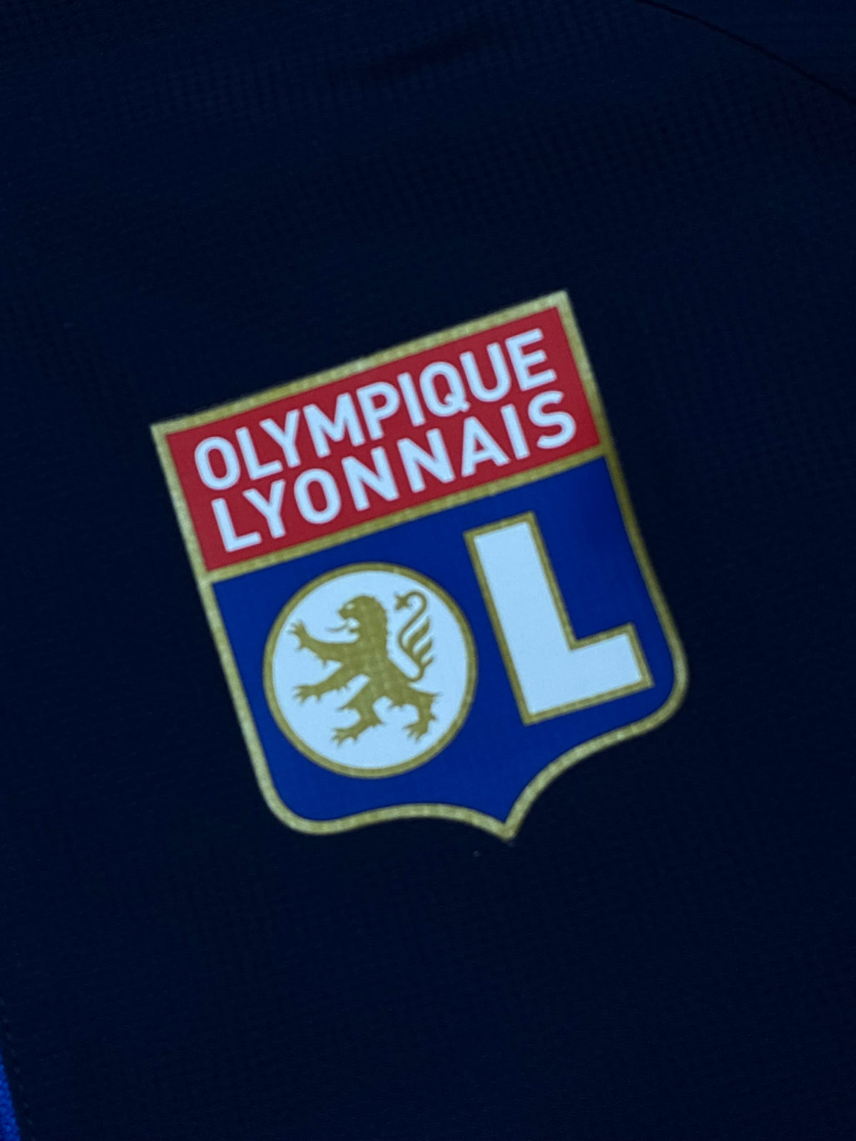 navyblue Adidas Olympique Lyon windbreaker {S}