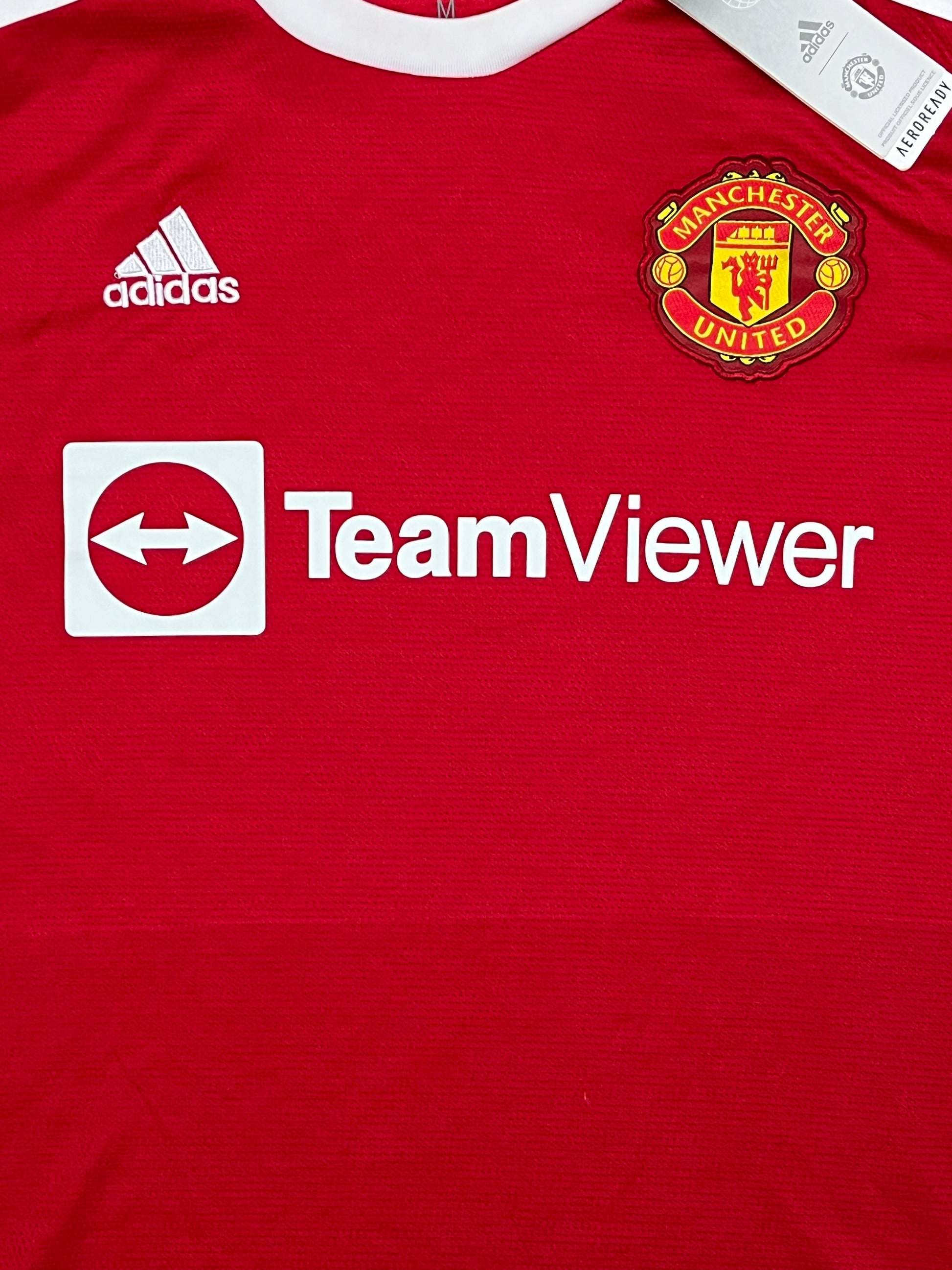 red Adidas Manchester United 2021-2022 home jersey DSWT {M}