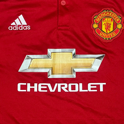 red Adidas Manchester United 2016-2017 home jersey {L}