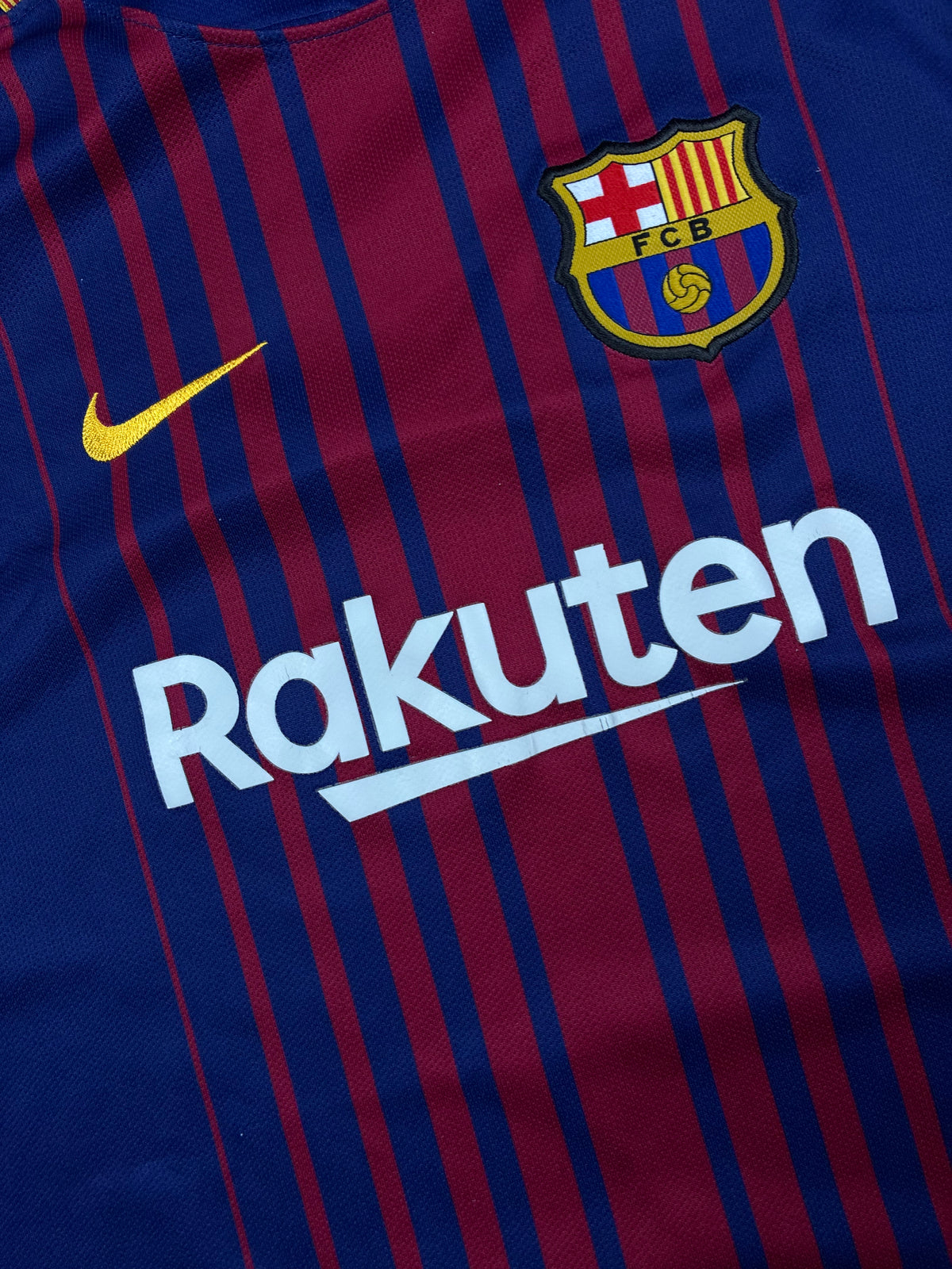 navyblue Nike Fc Barcelona home jersey {XS}