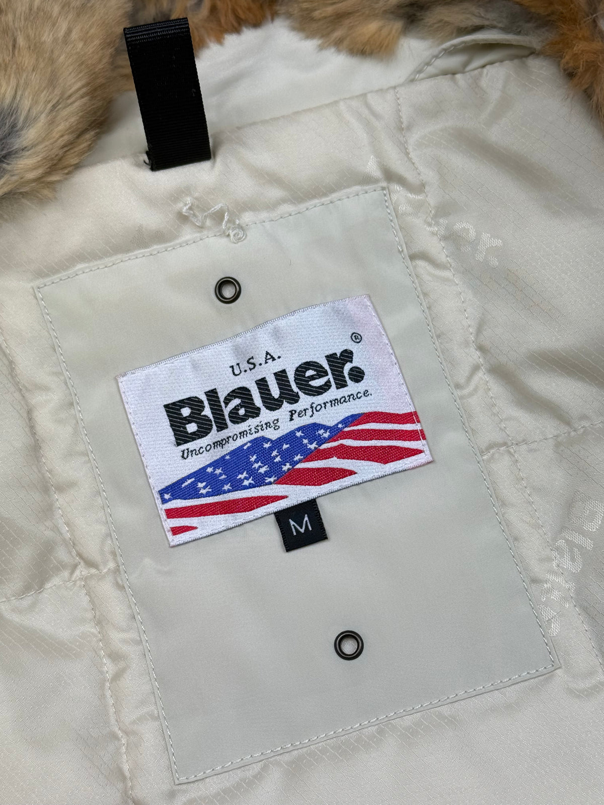 vintage Blauer winterjacket (real fur) {S}