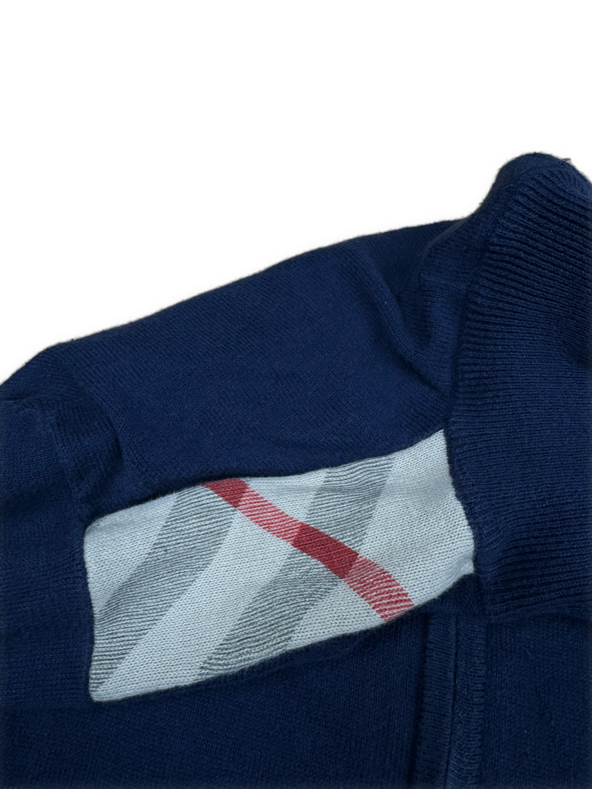 vintage Burberry quarterzip {S}