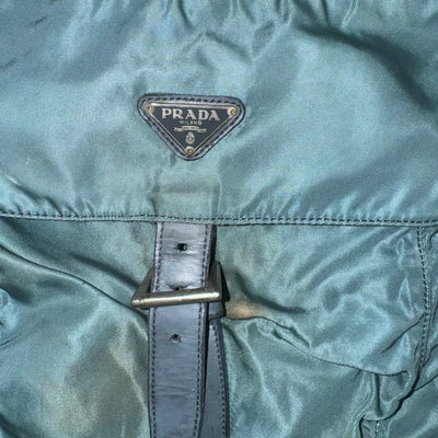 vintage turquoise Prada slingbag