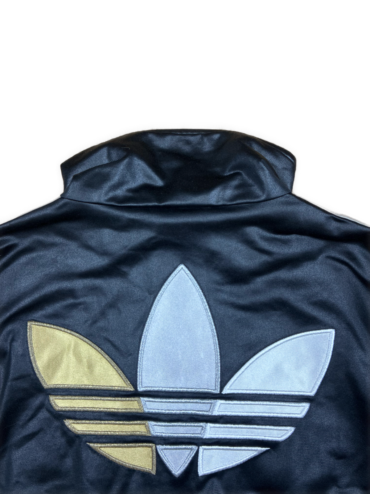 vintage Adidas firebird trackjacket wet look {L}