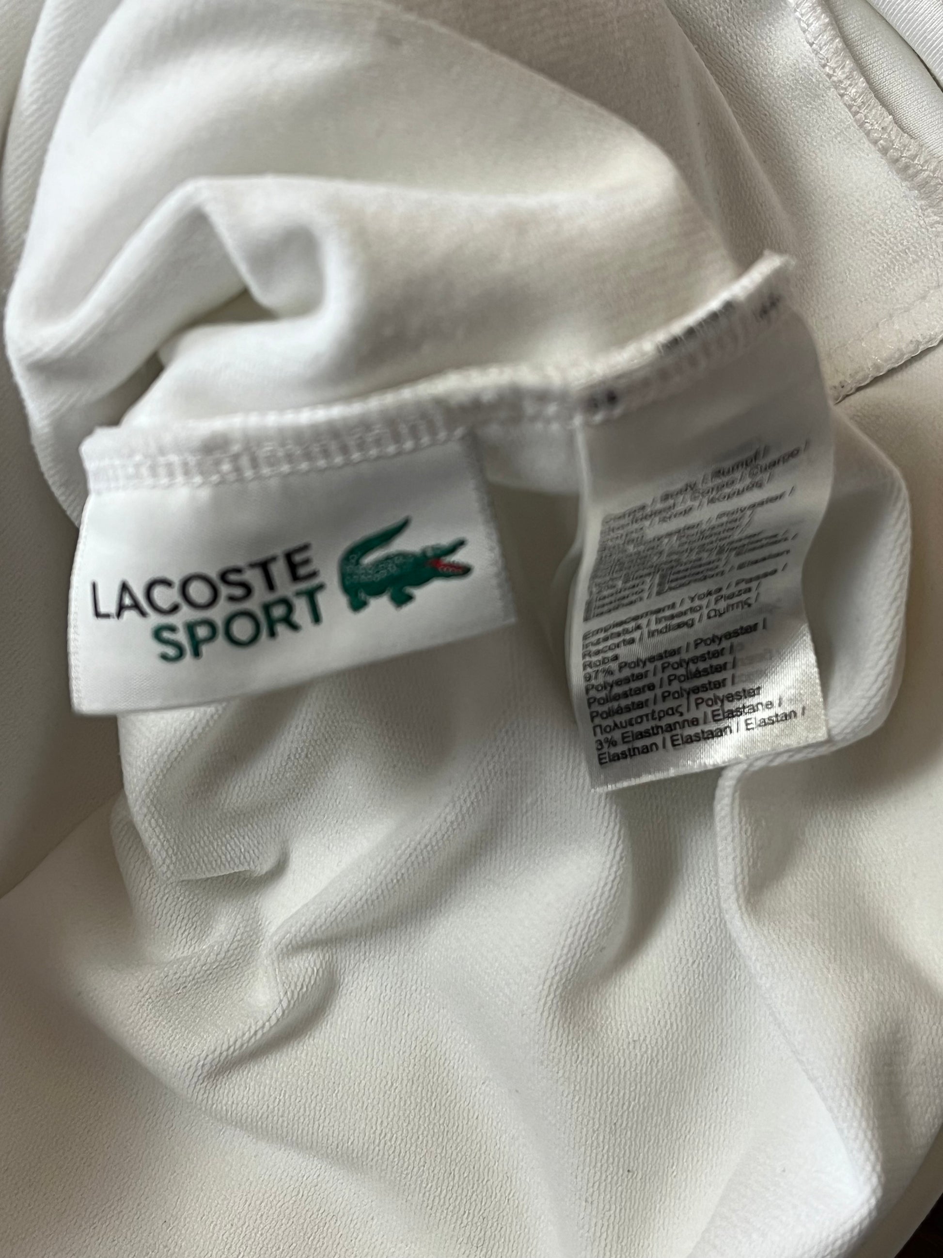 white Lacoste trackjacket {XL}