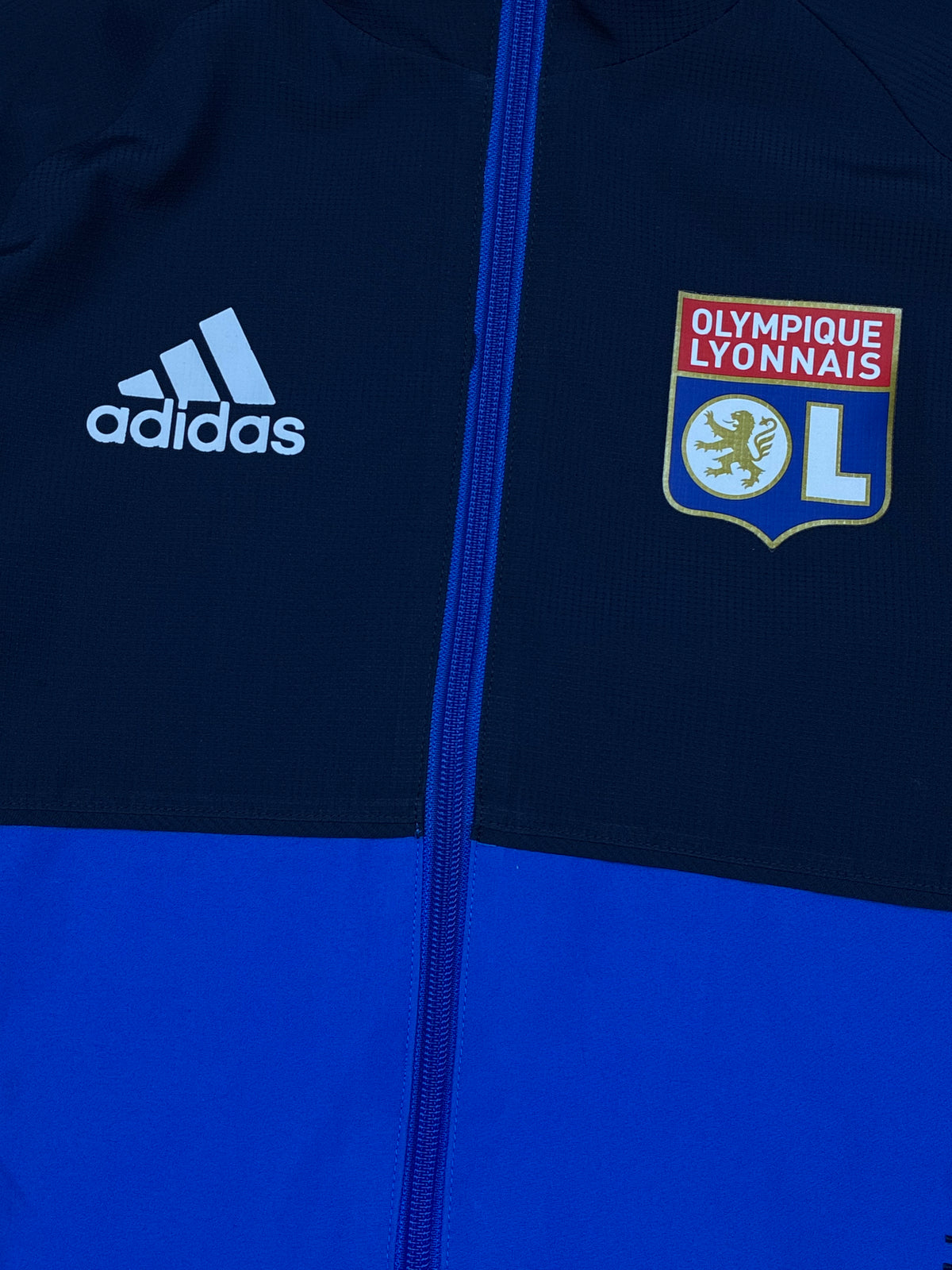 navyblue Adidas Olympique Lyon windbreaker {S}