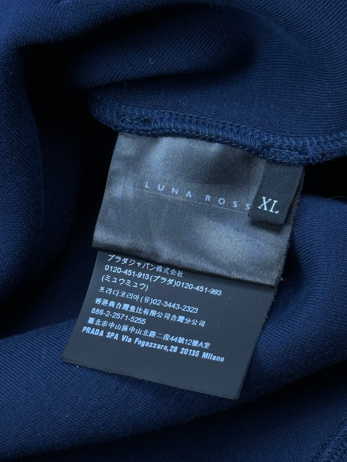 navyblue Prada Luna Rossa sweatjacket