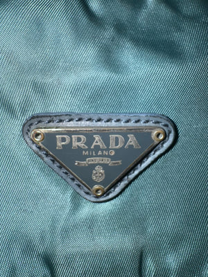 vintage turquoise Prada slingbag