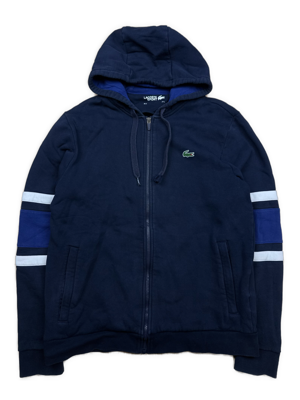 navyblue Lacoste sweatjacket {L}