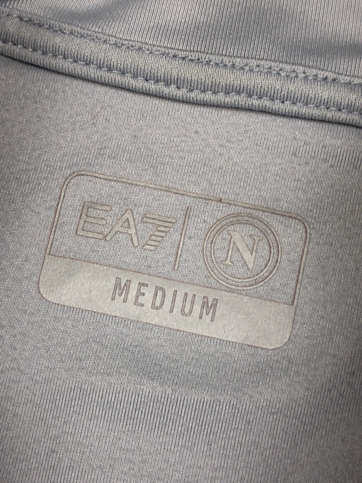 grey Emporio Armani EA7 SSC Napoli quarterzip {M}