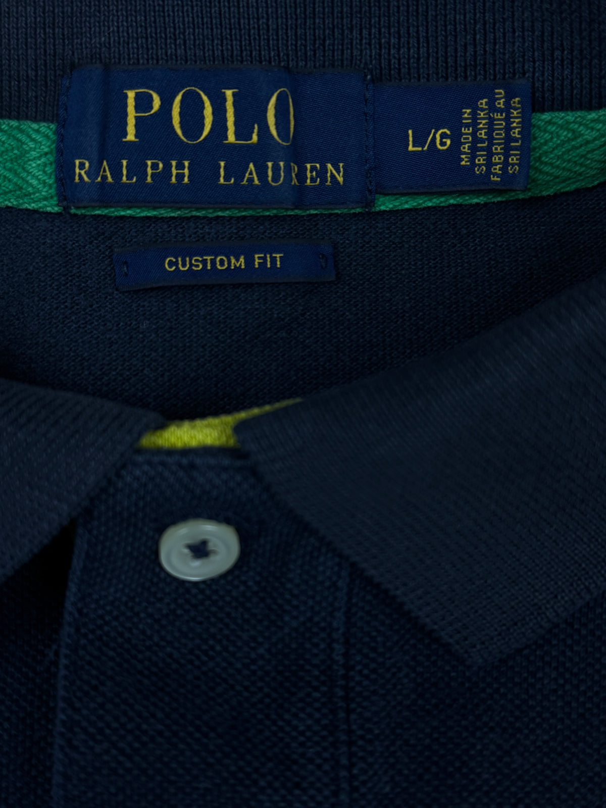 vintage navyblue Polo Ralph Lauren polo {L}