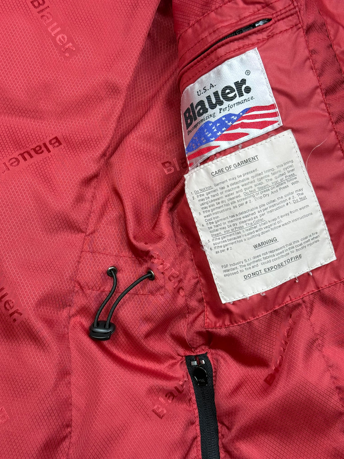 vintage Blauer winterjacket (real fur) {S}