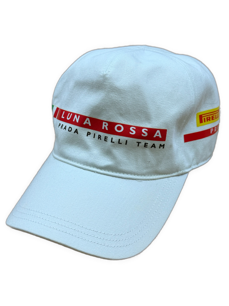 white Prada Luna Rossa cap
