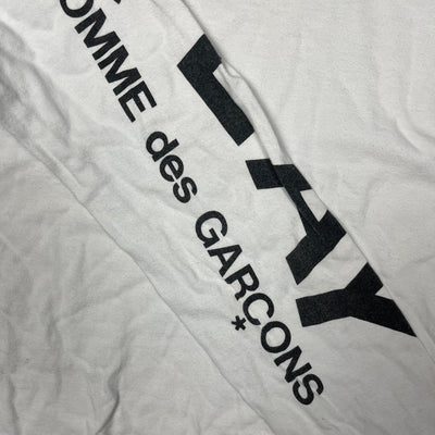white CDG COMME des GARÇONS longsleeve {S}