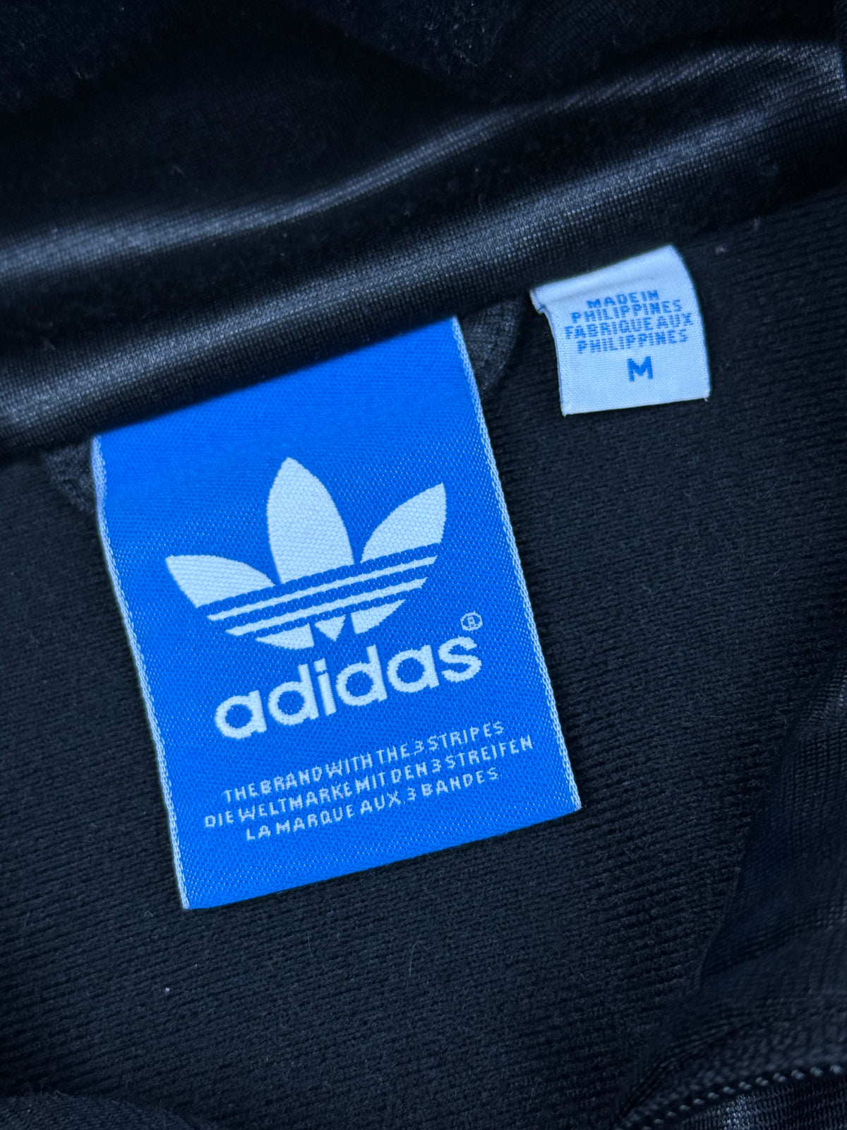 vintage Adidas firebird trackjacket wet look {L}