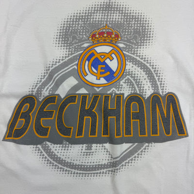 vintage Adidas Real Madrid BECKHAM t-shirt {S}