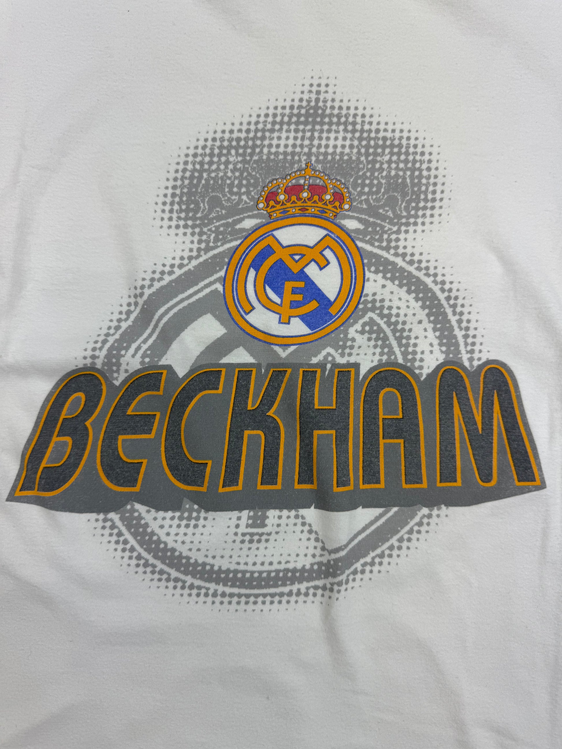 vintage Adidas Real Madrid BECKHAM t-shirt {S}