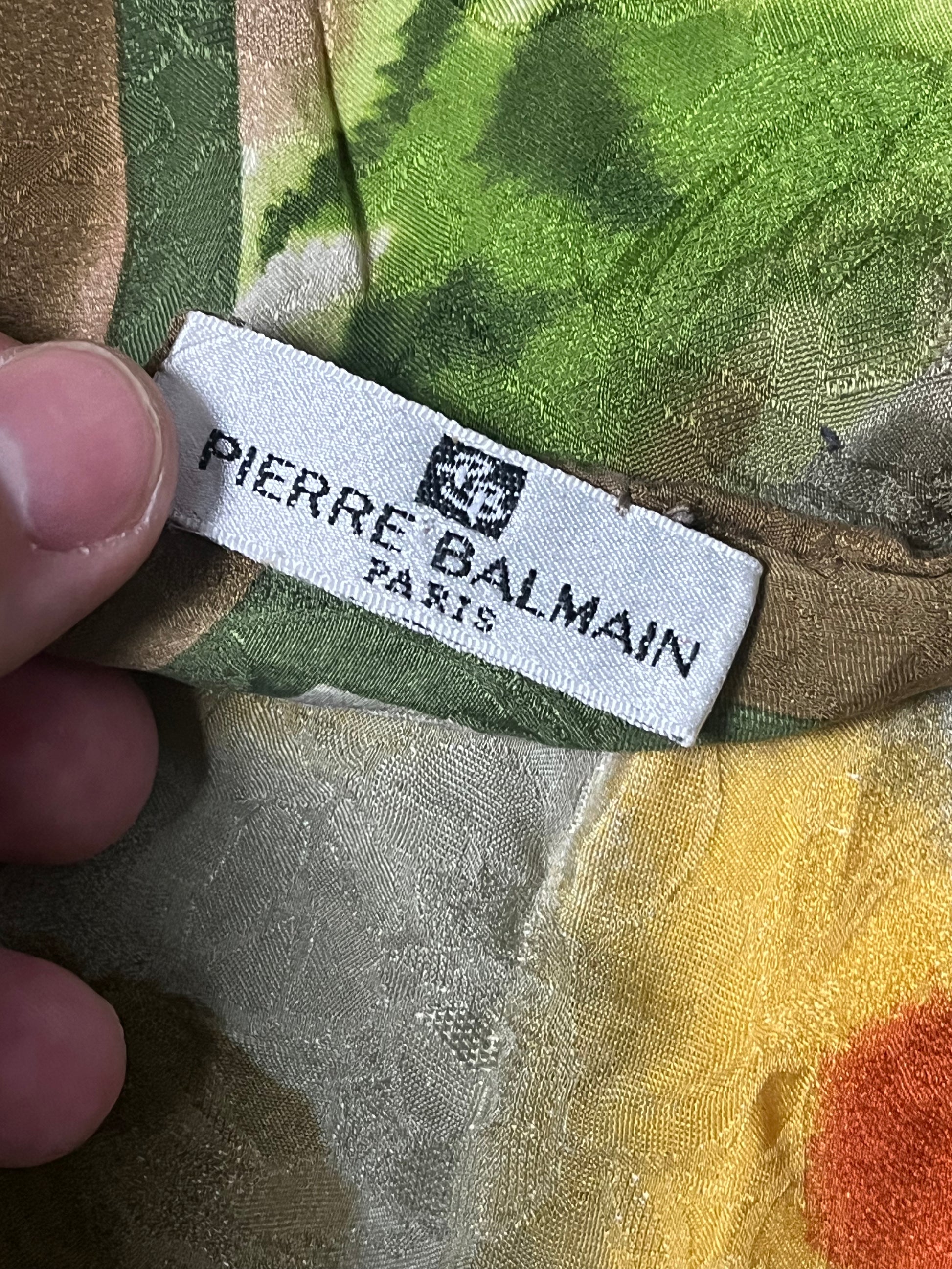 vintage PIERRE BALMAIN silk cloth