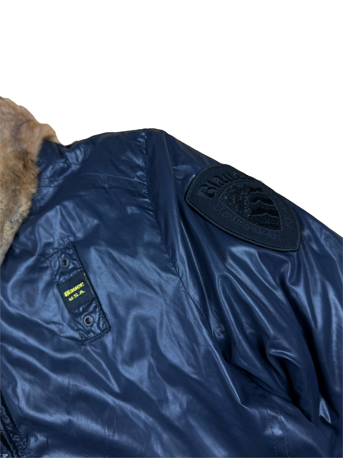 vintage navyblue Blauer winterjacket {S}