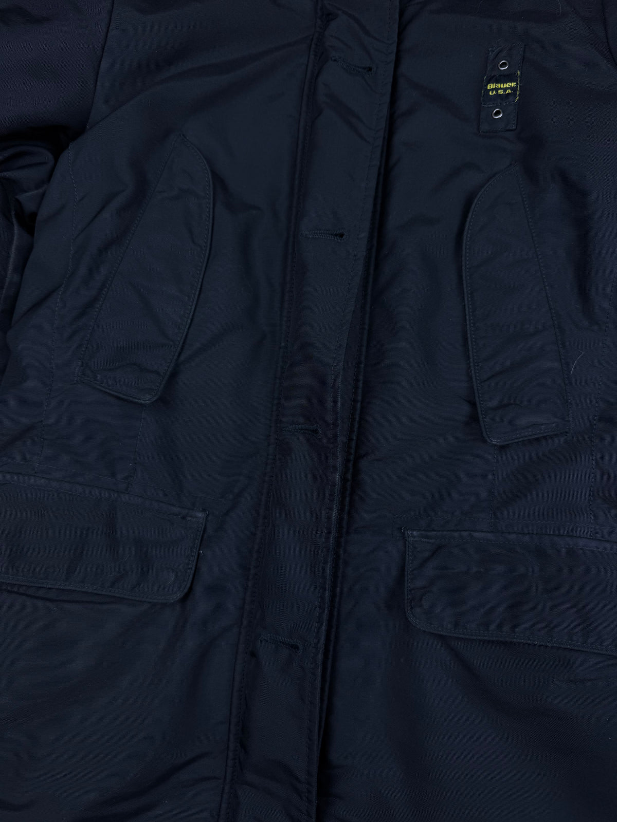 vintage Blauer winterjacket (real fur) {S}