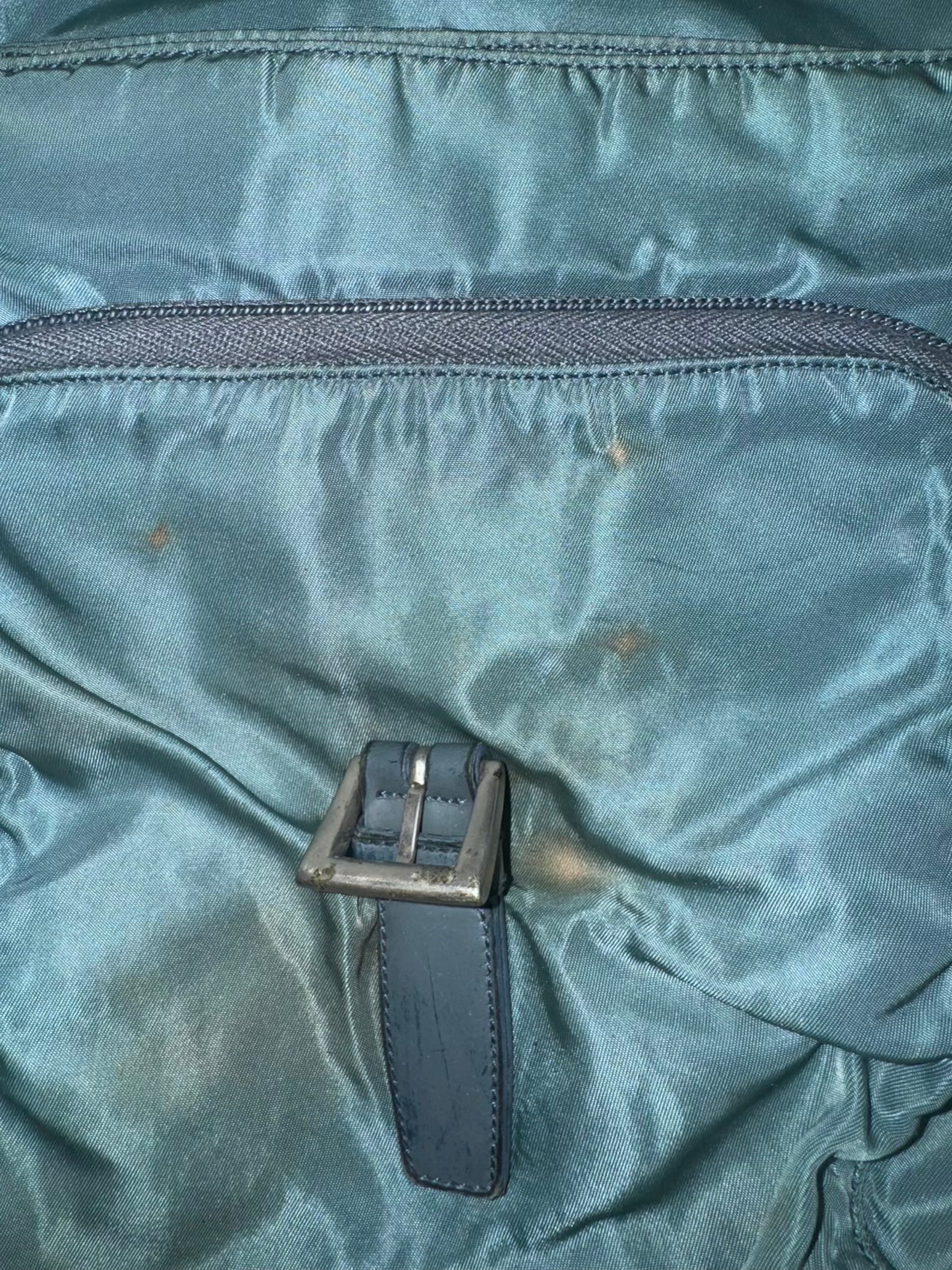 vintage turquoise Prada slingbag