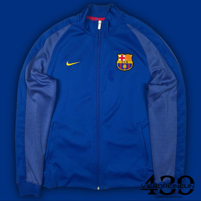 navyblue Nike Fc Barcelona trackjacket {L}