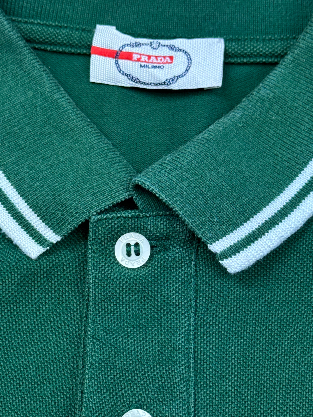 vintage green Prada polo {S}
