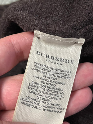 vintage Burberry halfzip knittedsweater {S}