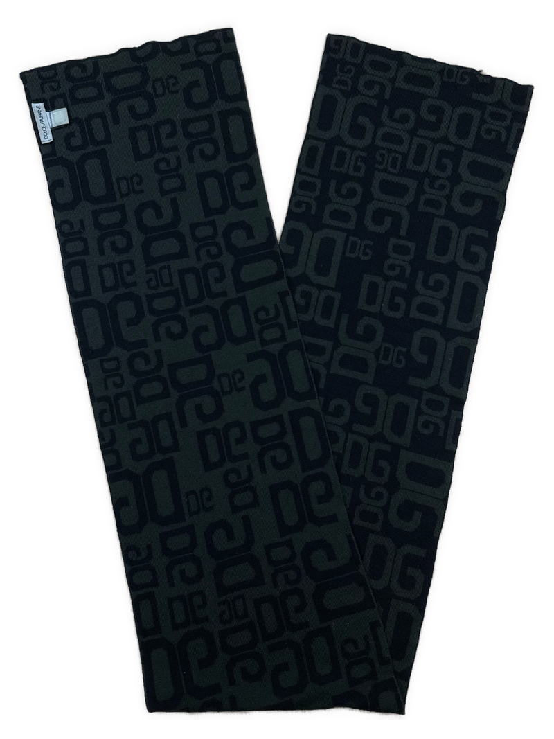vintage dark green Dolce & Gabbana scarf