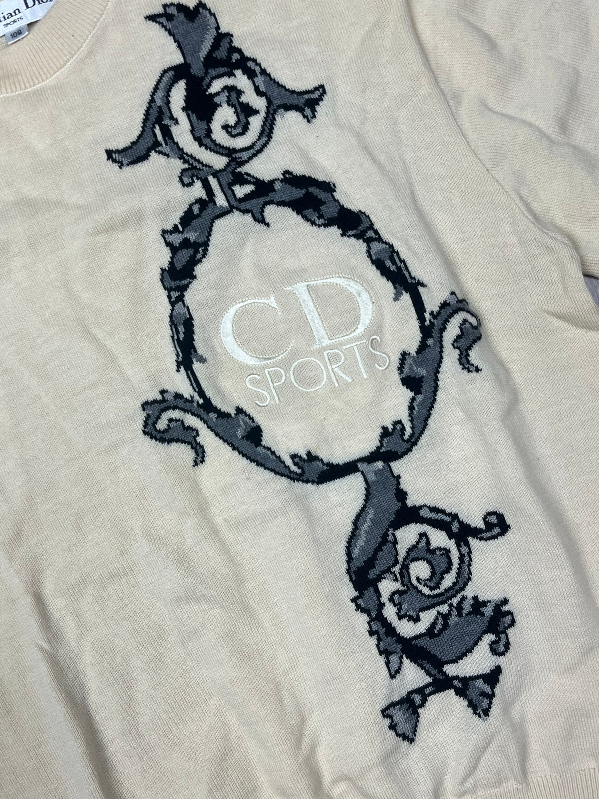 vintage CD Christian Dior sports knittedsweater {S}