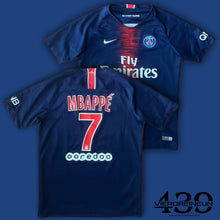 Carica l&#39;immagine nel visualizzatore di Gallery, navyblue Nike PSG Paris Saint Germain MBAPPE7 2018-2019 home jersey {XS}
