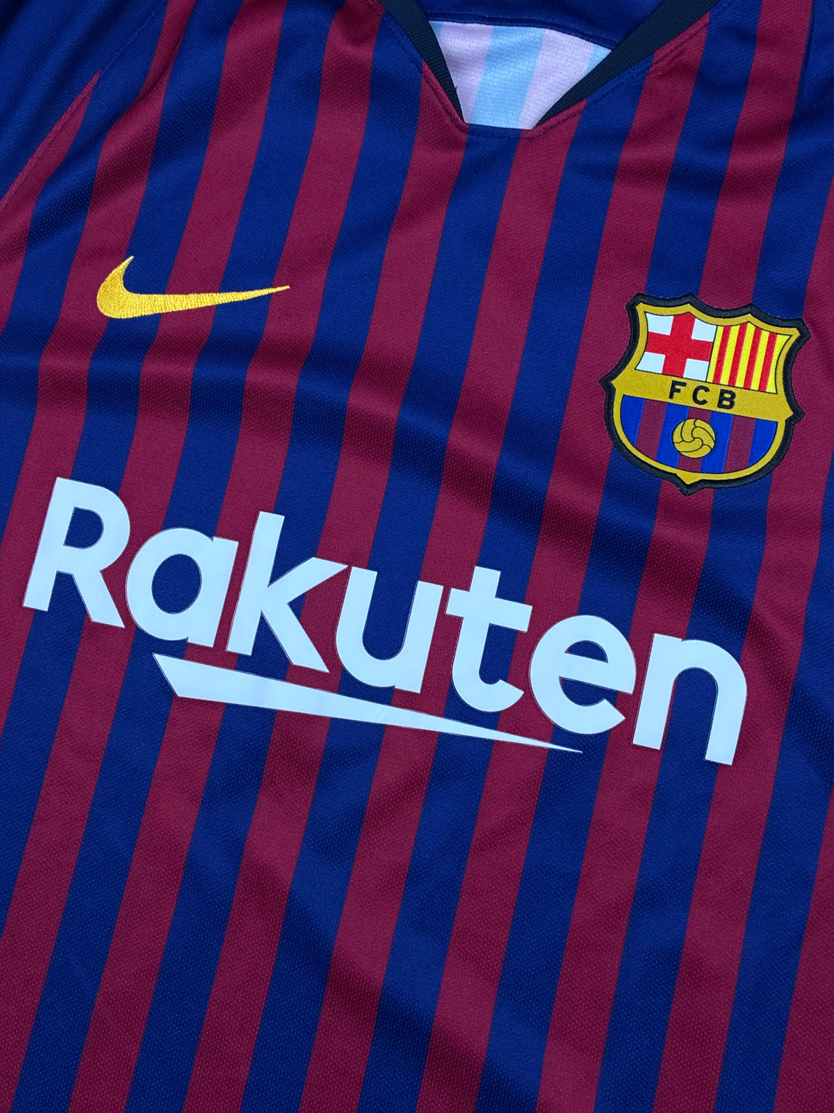 navyblue Nike Fc Barcelona home jersey {S}
