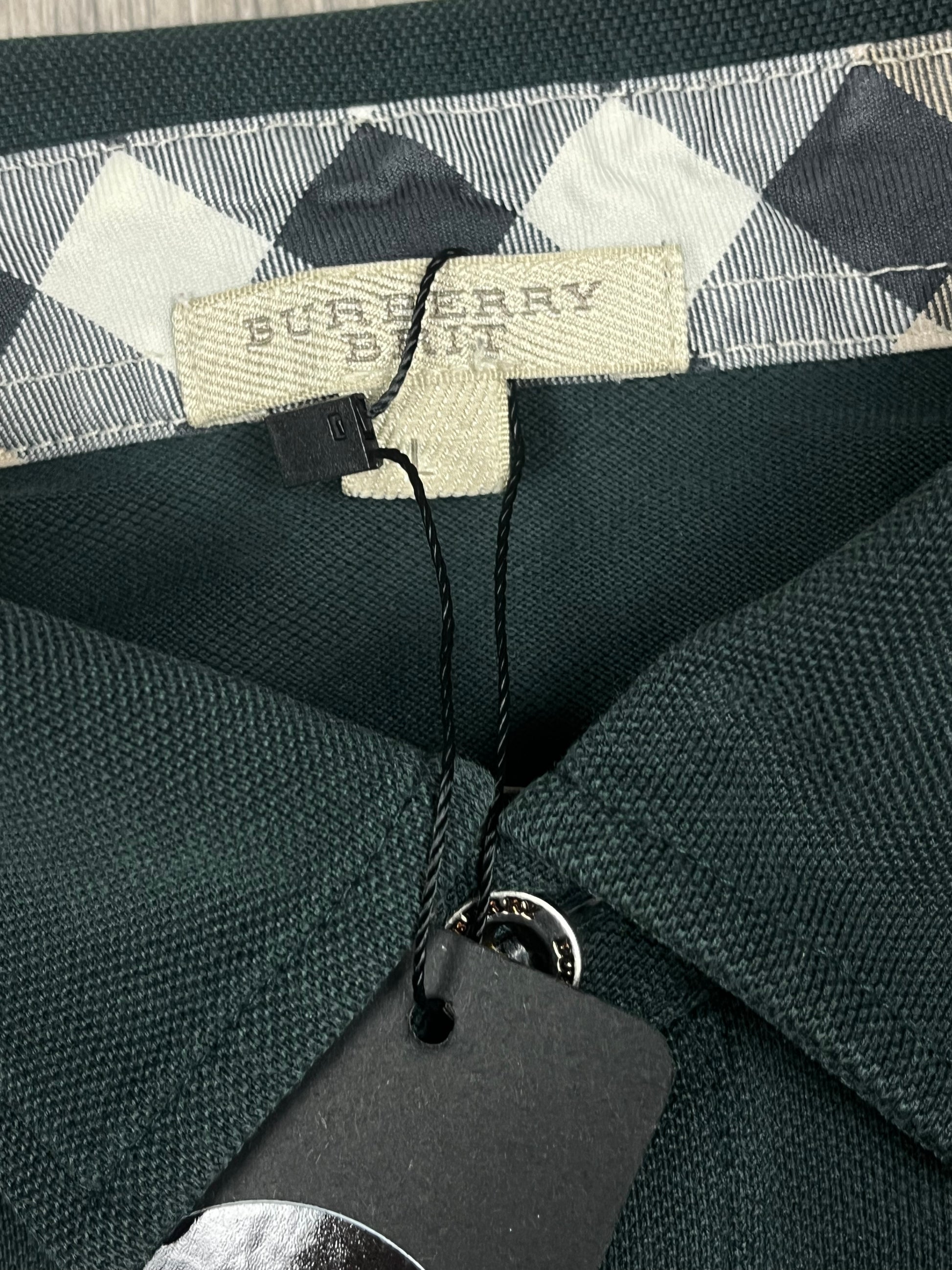 vintage Burberry polo long {L}