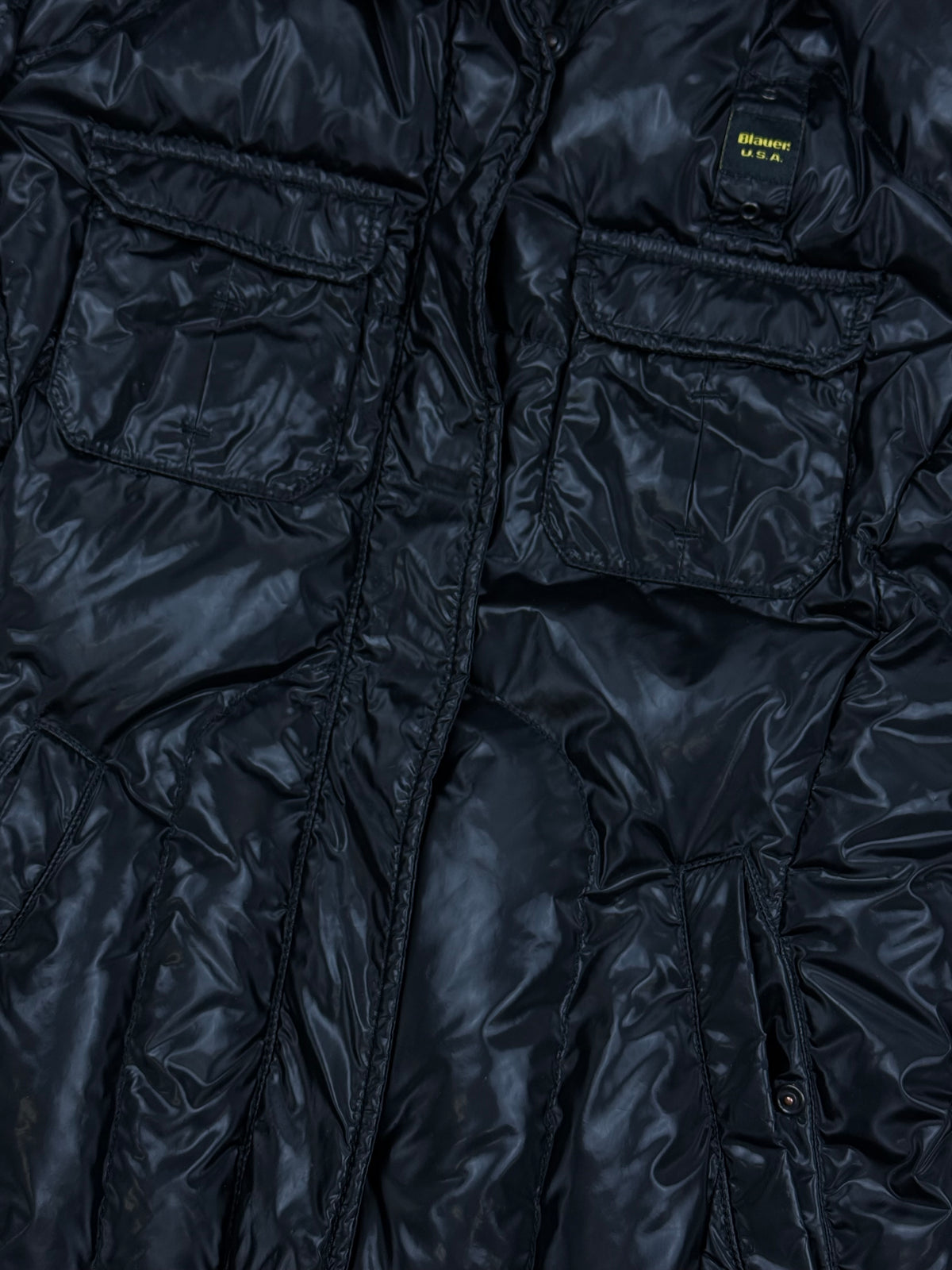 vintage Blauer winterjacket (real fur) {M}