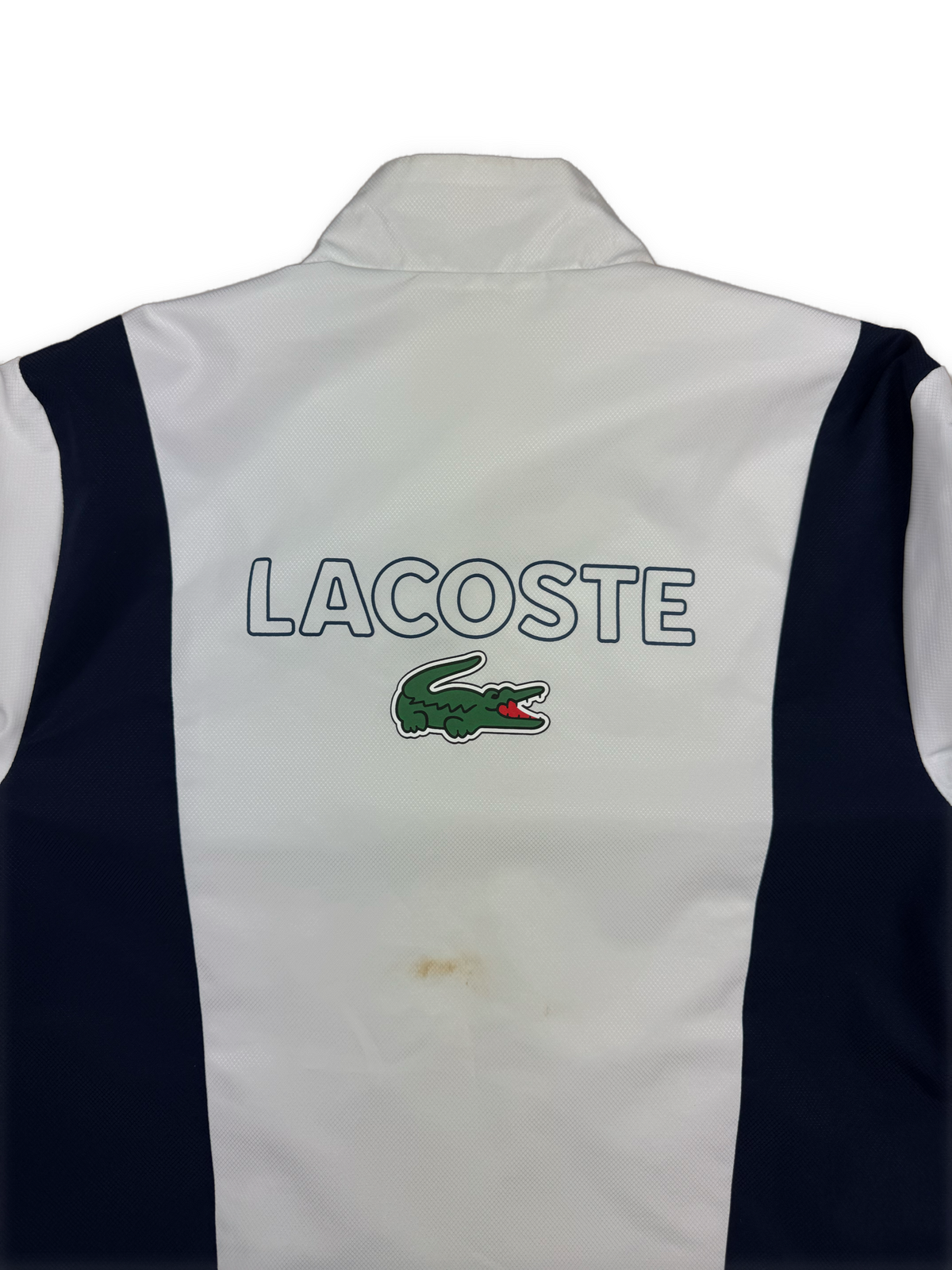 white Lacoste windbreaker {S}