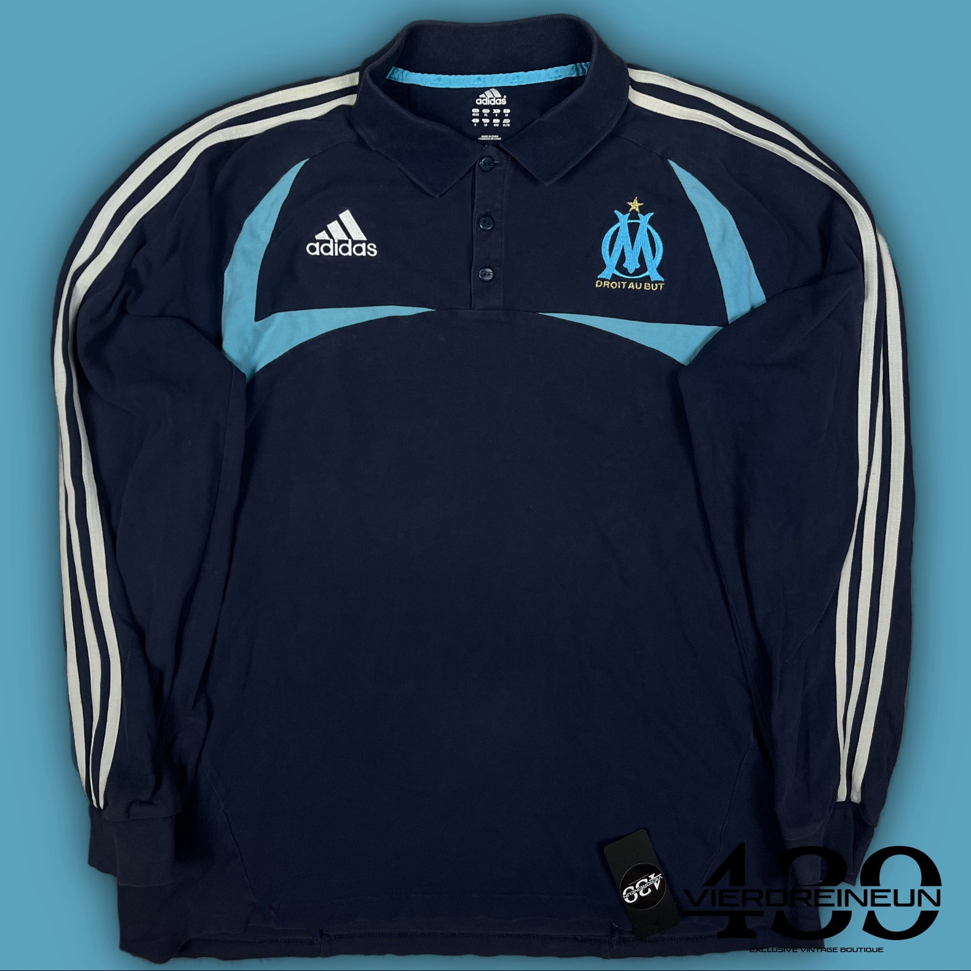 vintage Adidas Olympique Marseille polo long {XL}