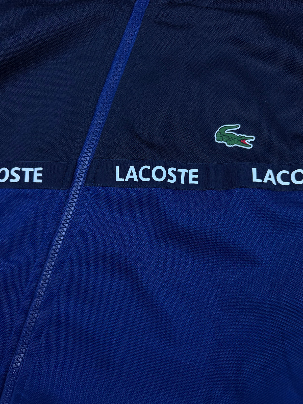navyblue Lacoste trackjacket {L}