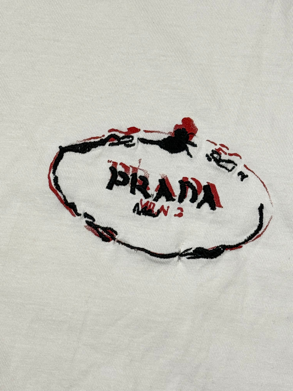 white Prada t-shirt